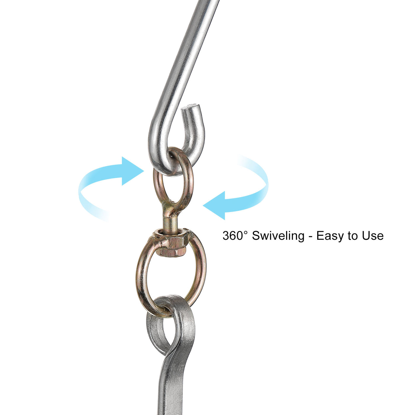 uxcell Uxcell Double Meat Hooks, Galvanized Swivel Meat Hook for Hanging Drying Smoking Meat