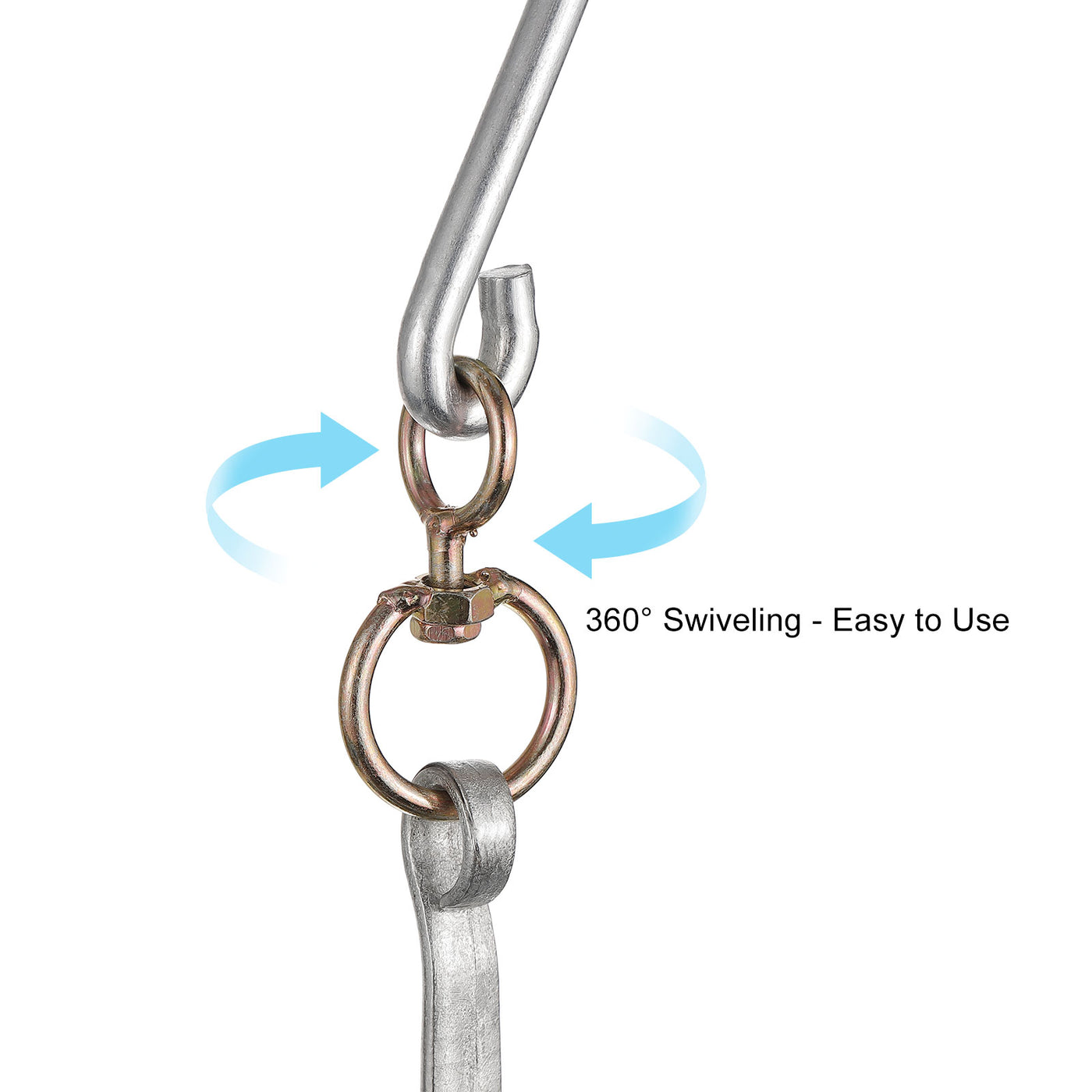 uxcell Uxcell Double Meat Hook, Galvanized Swivel Meat Hook for Hanging Drying Smoking Meat Products