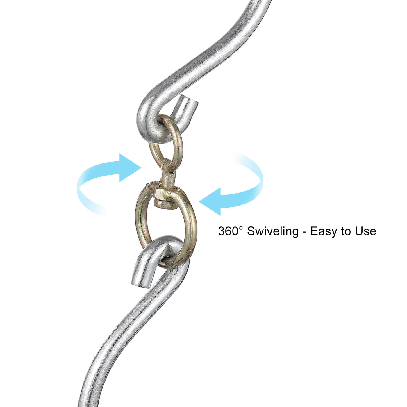 uxcell Uxcell Swivel Meat Hook Thickness Galvanized Processing Butcher Hooks for Hanging Drying Smoking Meat Products