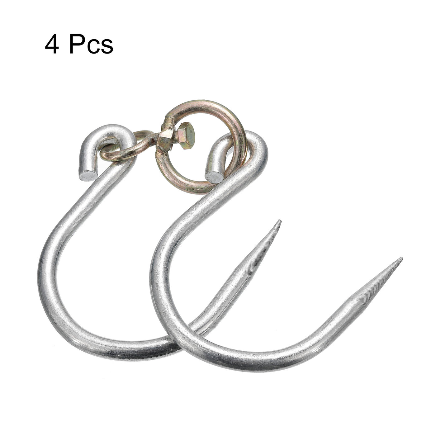 uxcell Uxcell Swivel Meat Hooks, Galvanized Processing Butcher Hooks for Hanging Drying Smoking Meat