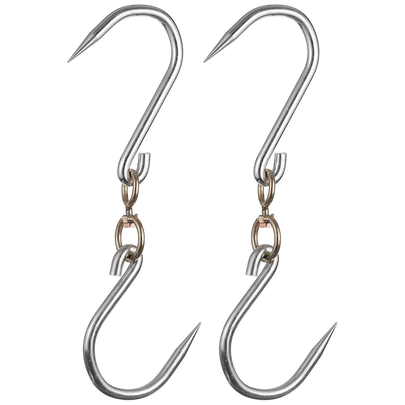 uxcell Uxcell Swivel Meat Hook Thickness Galvanized Processing Butcher Hooks for Hanging Drying Smoking Meat Products