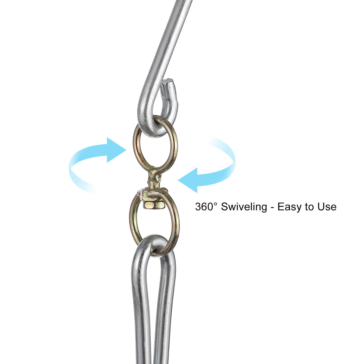 uxcell Uxcell Double Meat Hook Galvanized Integrated Swivel Meat Hook for Hanging Drying Smoking Meat Products