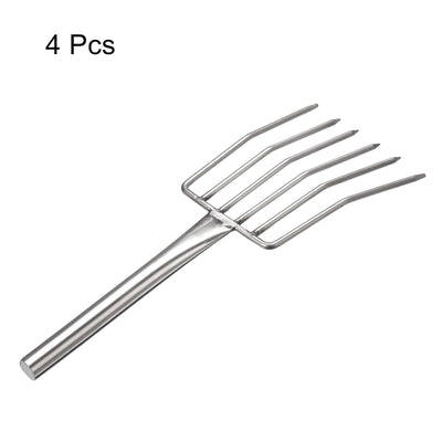 Harfington Uxcell Stainless Steel Turkey Forks, Five Claws Meat Fork Barbecue Roast Accessories for Thanksgiving Charcoal Barbecue Grilling