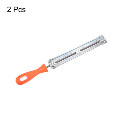 Harfington 2pcs Chainsaw File Guide, 13/64" (5.2mm) Round Rasp Chrome Steel for Sharpening