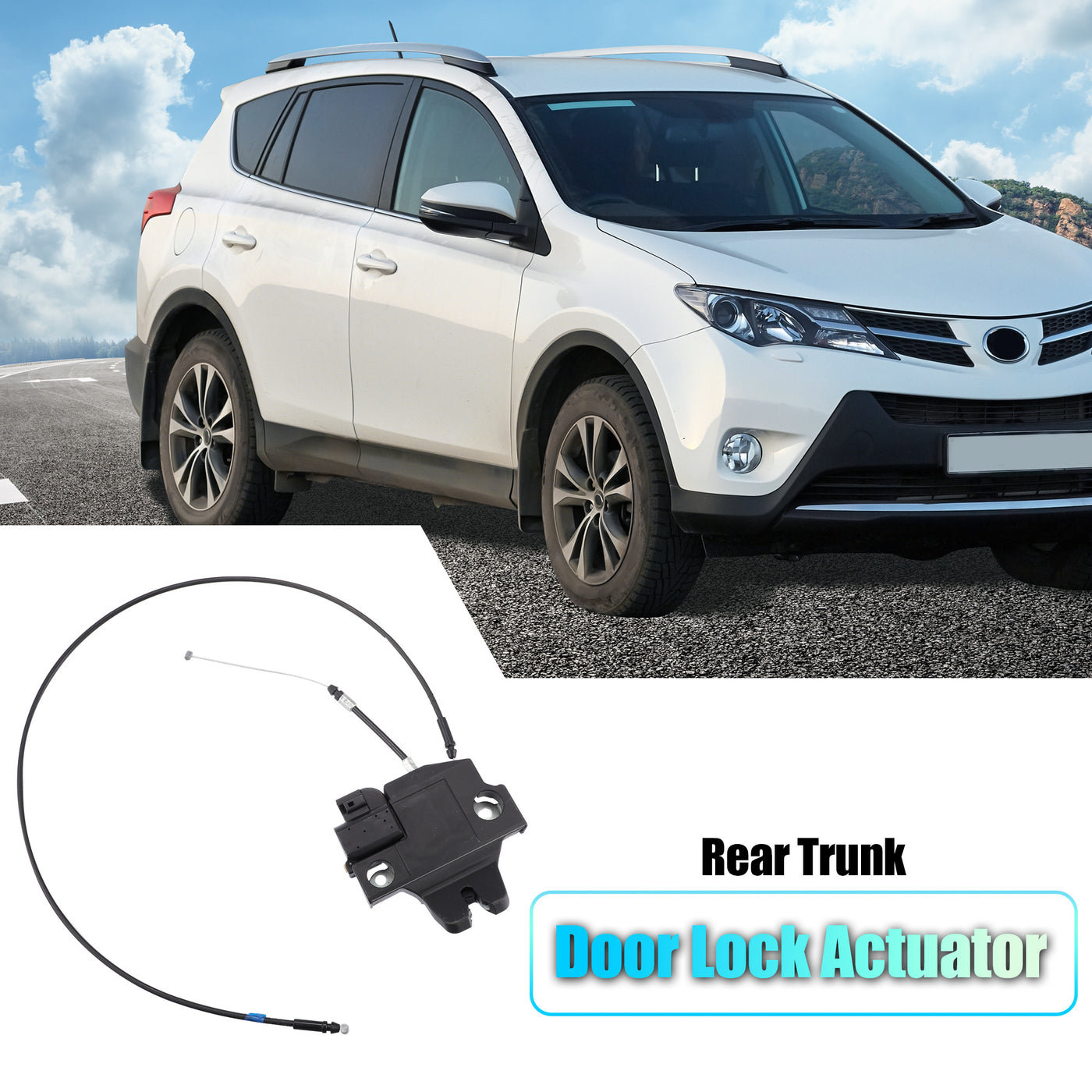 X AUTOHAUX Rear Trunk Latch Lock Actuator with Lock Cable 64600-53060 6460053060 for Lexus IS F 2008-2014 for IS250 IS350 2006-2013 Tailgate Lock