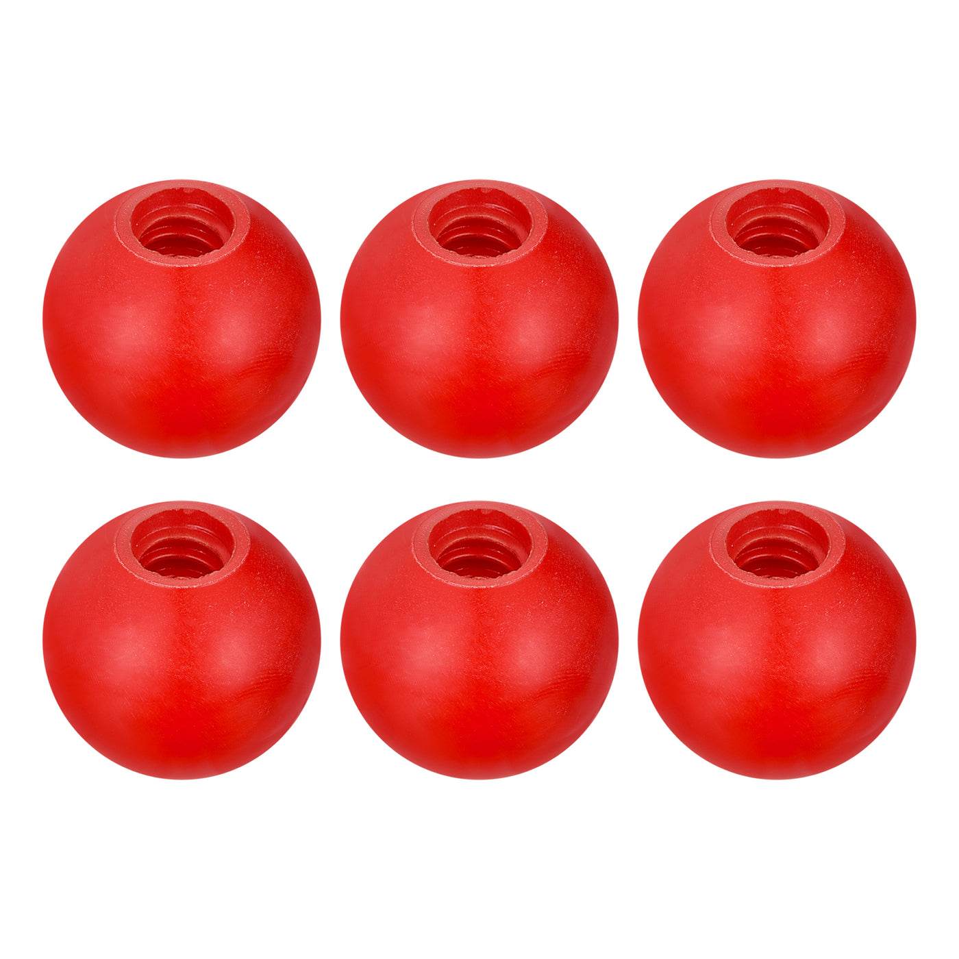 Harfington Threaded Ball Knobs, Female Thread Red for Machine Handle