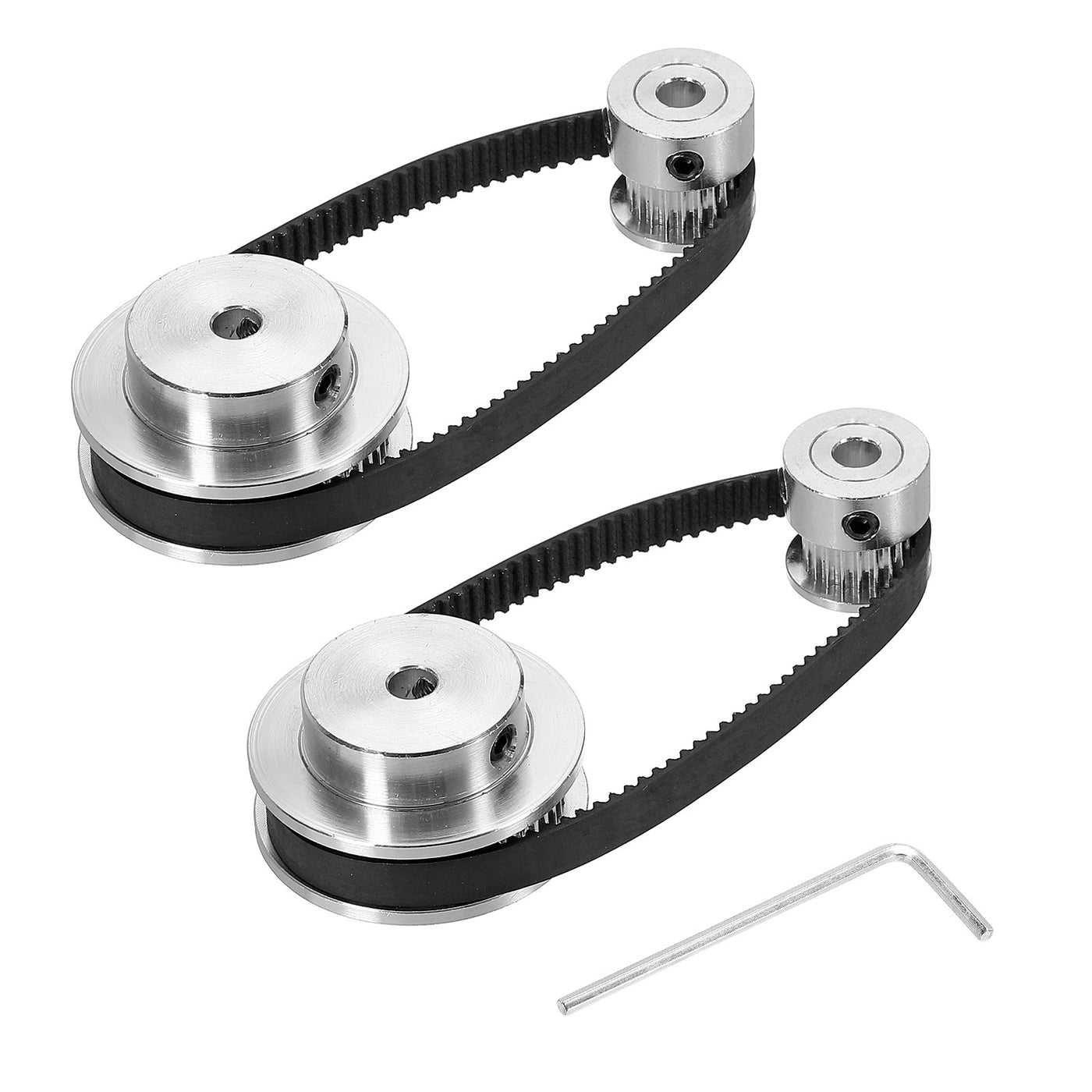 Harfington Timing Pulley 20&48 Teeth 5mm Bore Synchronous Wheel with Belt and Wrench for 3D Printer, CNC Machine