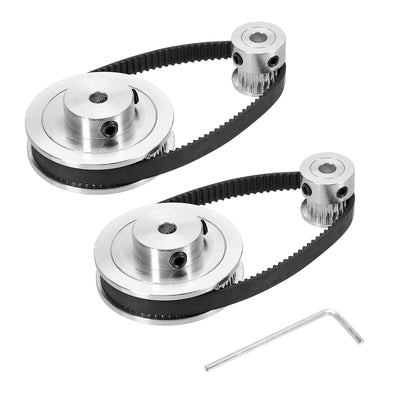 Harfington Timing Pulley 20&60 Teeth 5mm Bore Synchronous Wheel with Belt and Wrench for 3D Printer, CNC Machine