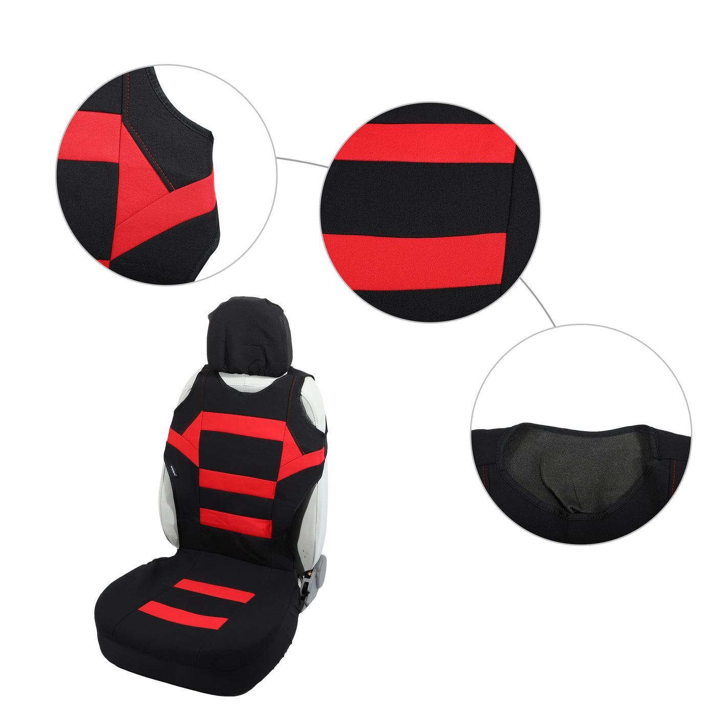 ACROPIX Front Car Seat Cover Universal Seat Protectors Seat Cushion Cover Red - Pack of 2