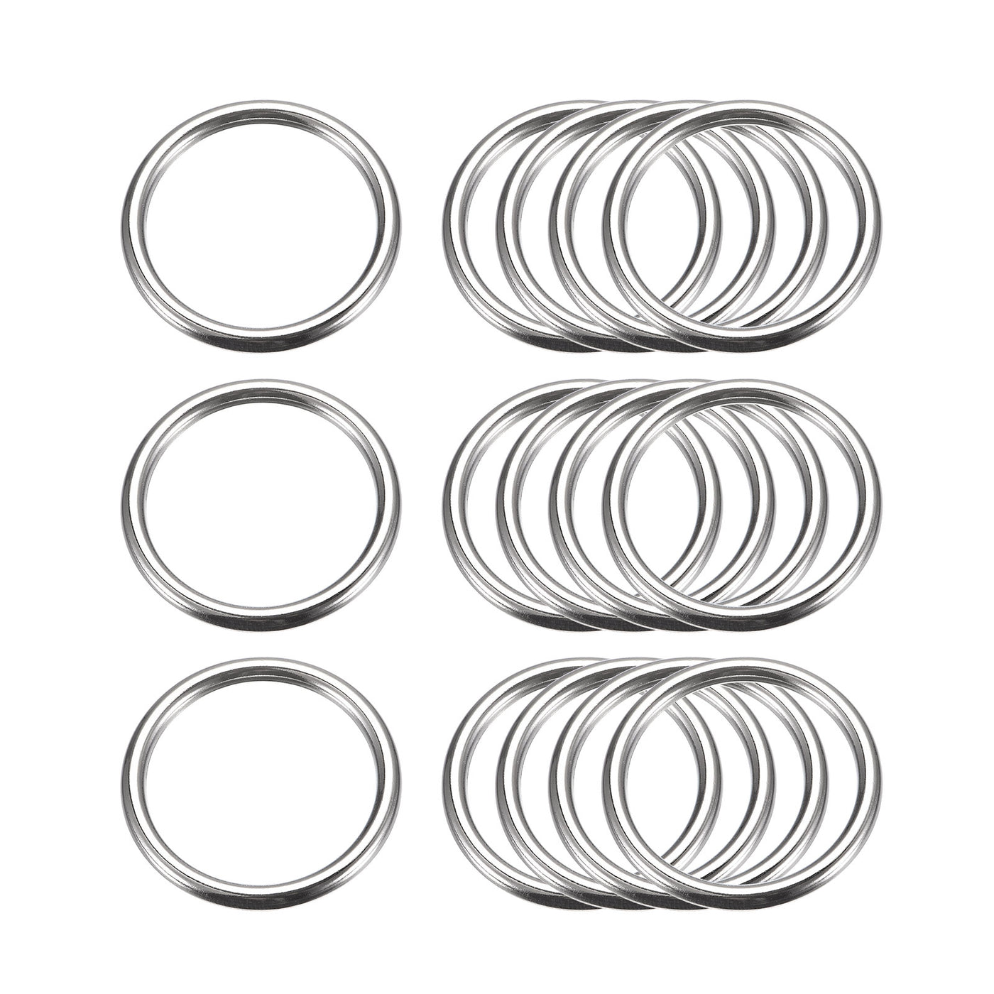 uxcell Uxcell Metal O Rings Multi-Purpose Welded O-Ring Buckle for Craft Belt Purse Bag Making Hardware