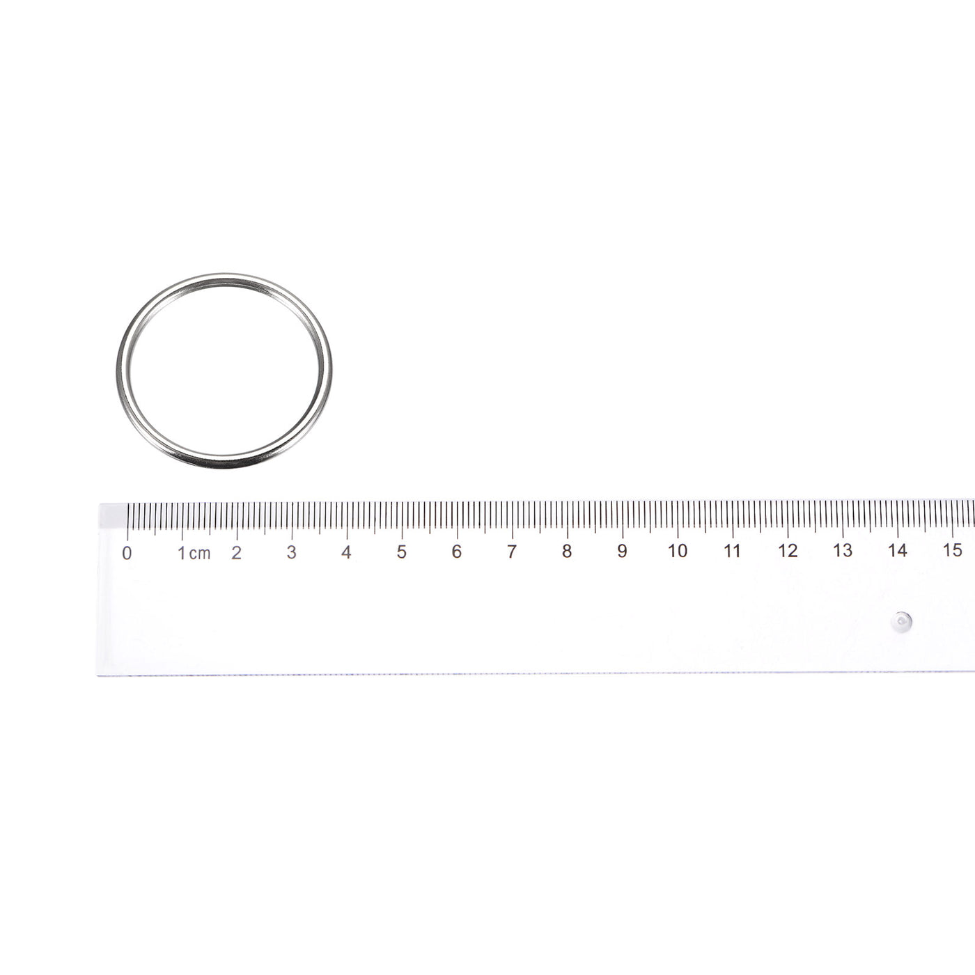 uxcell Uxcell Metal O Rings, 15pcs 35mm(1.38") ID 3mm Thick Welded O-Ringe, Silver Tone
