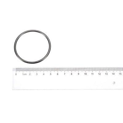 Harfington Uxcell Metal O Rings, 15pcs 50mm(1.97") ID 3mm Thick Welded O-Ringe, Dark Gray