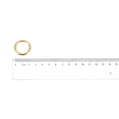 Harfington Uxcell Metal O Rings, 20pcs 20mm(0.79") ID 3mm Thick Welded O-Ringe, Gold Tone