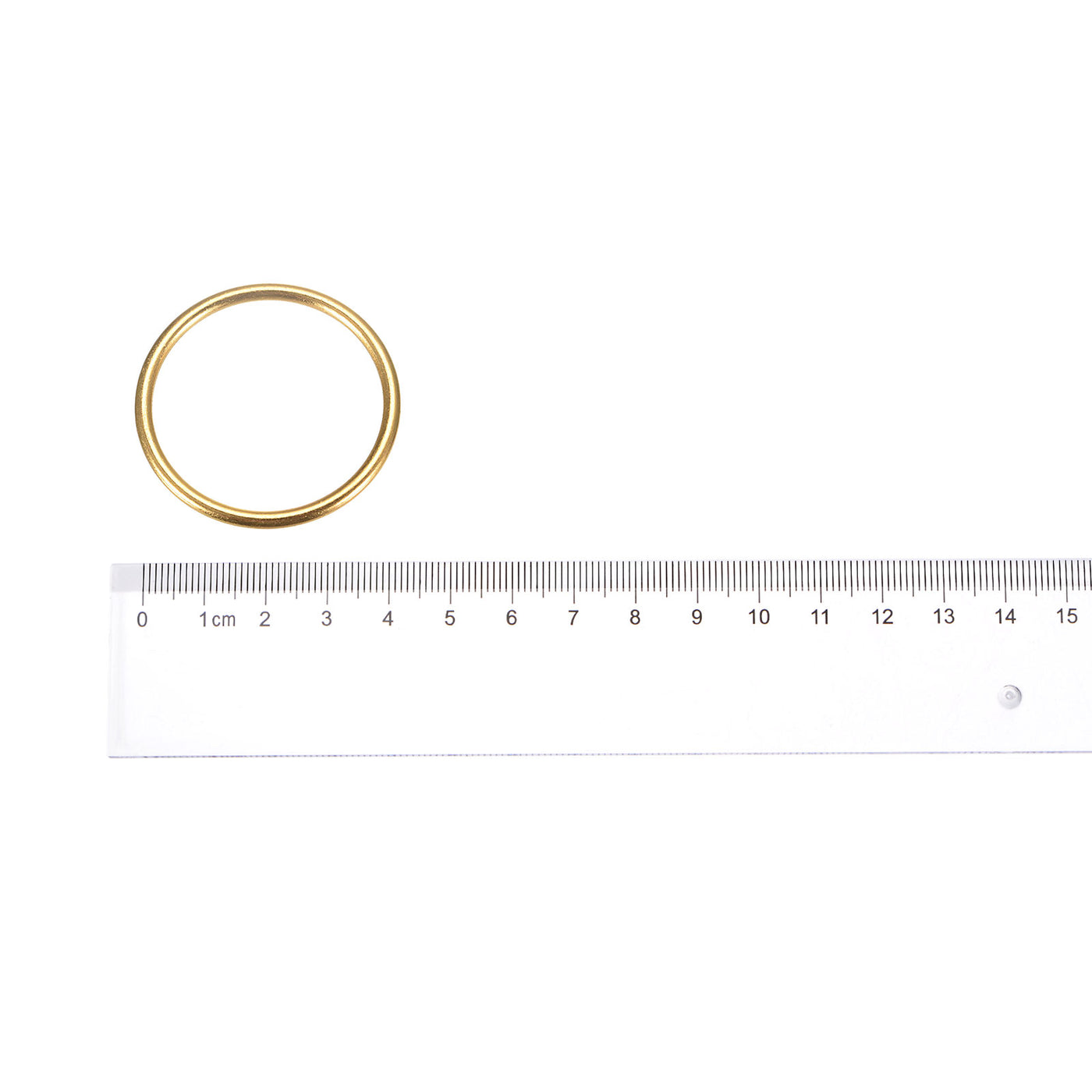 uxcell Uxcell Metal O Rings, 15pcs 40mm(1.57") ID 3mm Thick Welded O-Ringe, Gold Tone