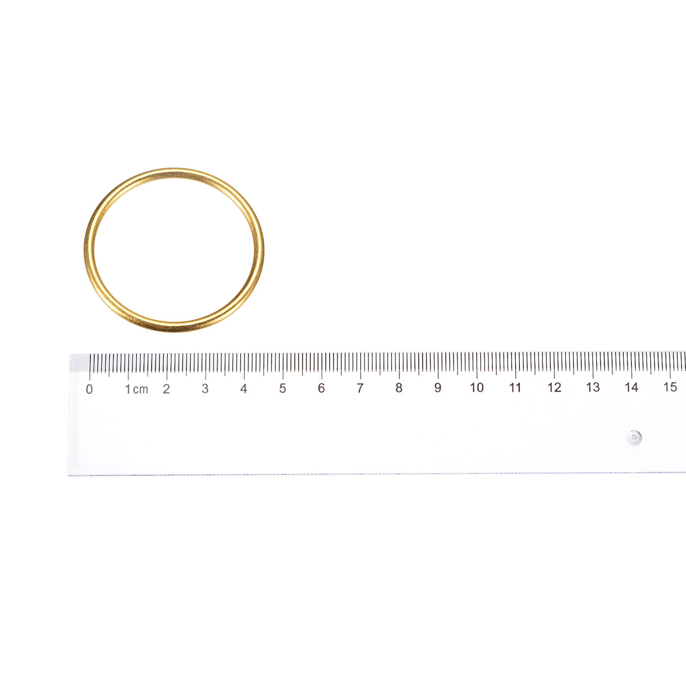 uxcell Uxcell Metal O Rings, 8pcs 45mm(1.77") ID 3mm Thick Welded O-Ringe, Gold Tone