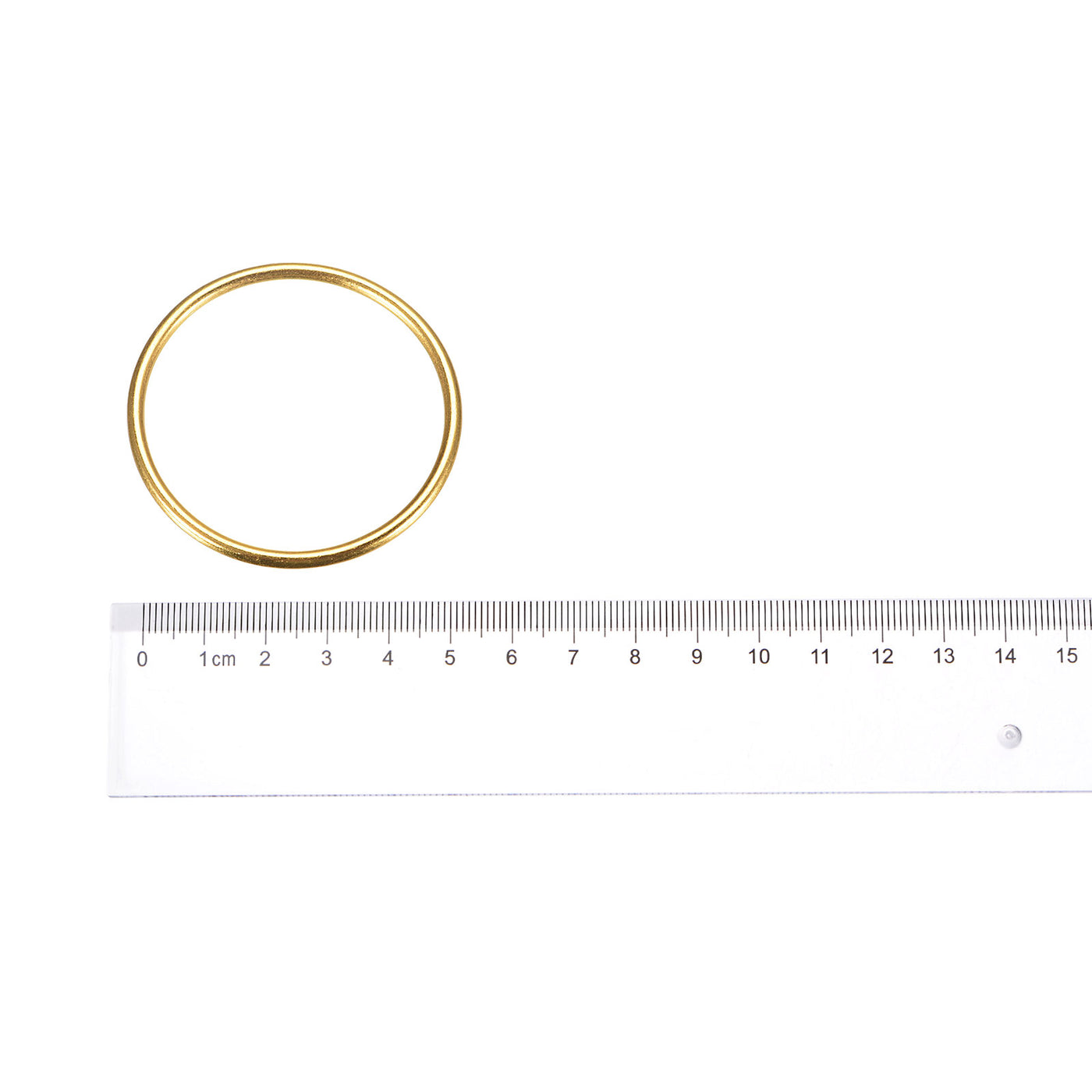 uxcell Uxcell Metal O Rings, 8pcs 50mm(1.97") ID 3mm Thick Welded O-Ringe, Gold Tone