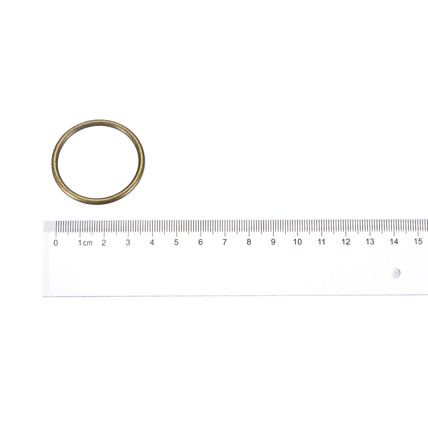 uxcell Uxcell Metal O Rings, 15pcs 35mm(1.38") ID 3mm Thick Welded O-Ringe, Bronze Tone