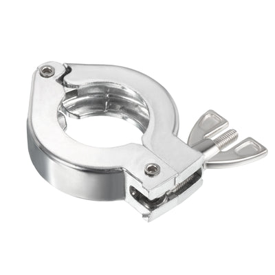 Harfington KF-25 Vacuum Clamp, 1 Pack Hose Clamp with Wing Nut for Ferrule, Silver
