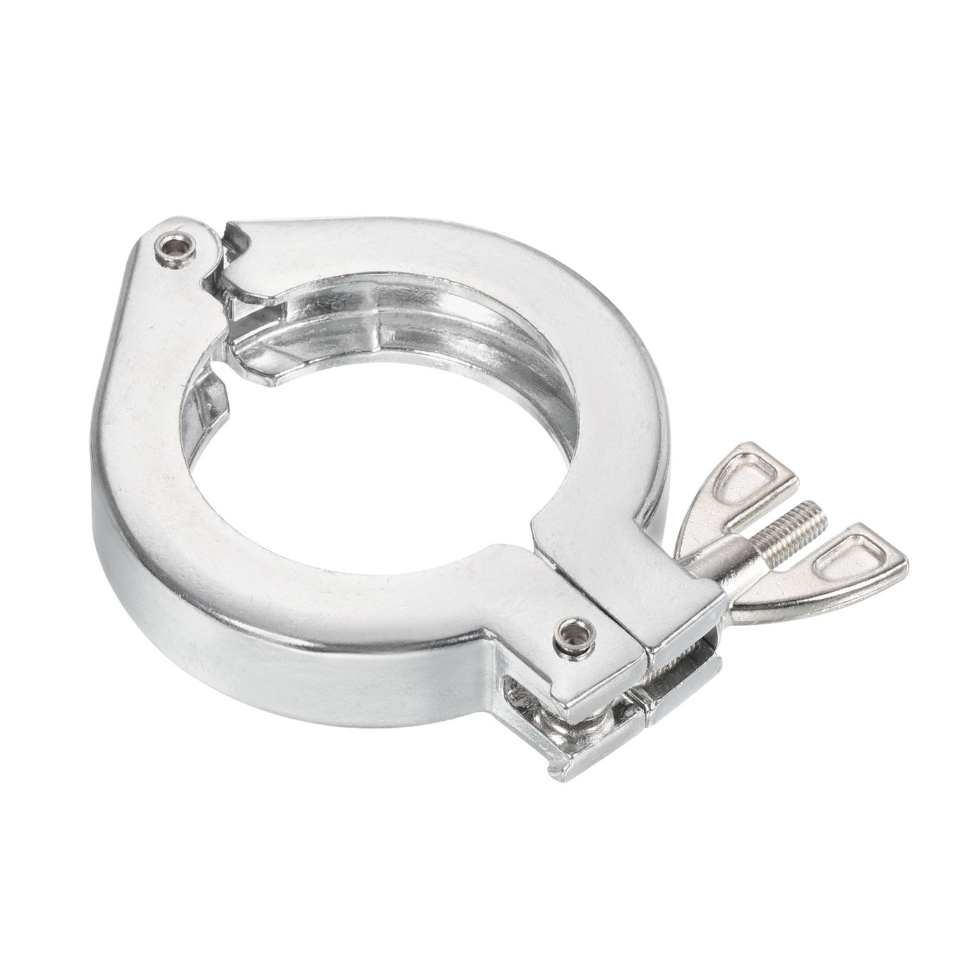 Harfington KF-40 Vacuum Clamp, 1 Pack Hose Clamp with Wing Nut for Ferrule, Silver