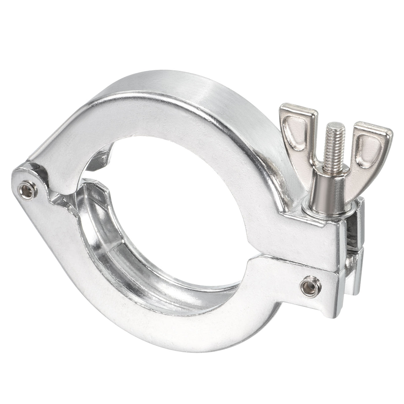 Harfington KF-40 Vacuum Clamp, 1 Pack Hose Clamp with Wing Nut for Ferrule, Silver
