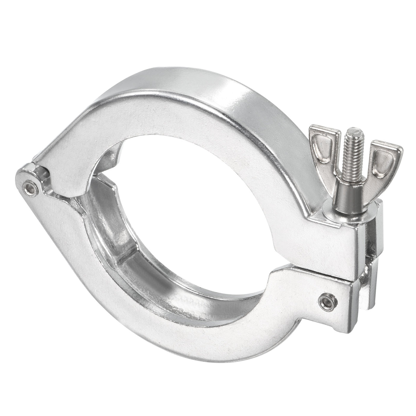 Harfington KF-50 Vacuum Clamp, 1 Pack Hose Clamp with Wing Nut for Ferrule, Silver