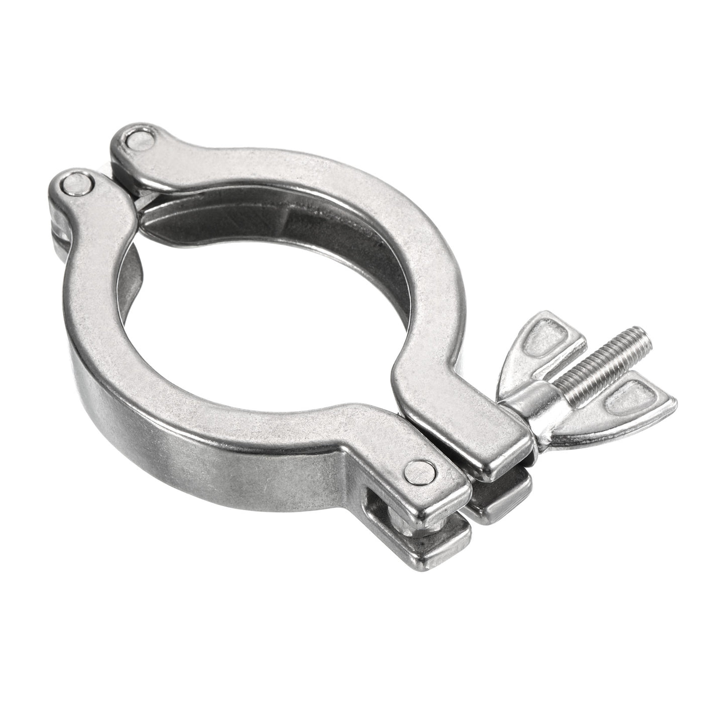 Harfington KF40 Vacuum Clamp, 1 Pack Hose Clamp with Wing Nut for Ferrule, Silver