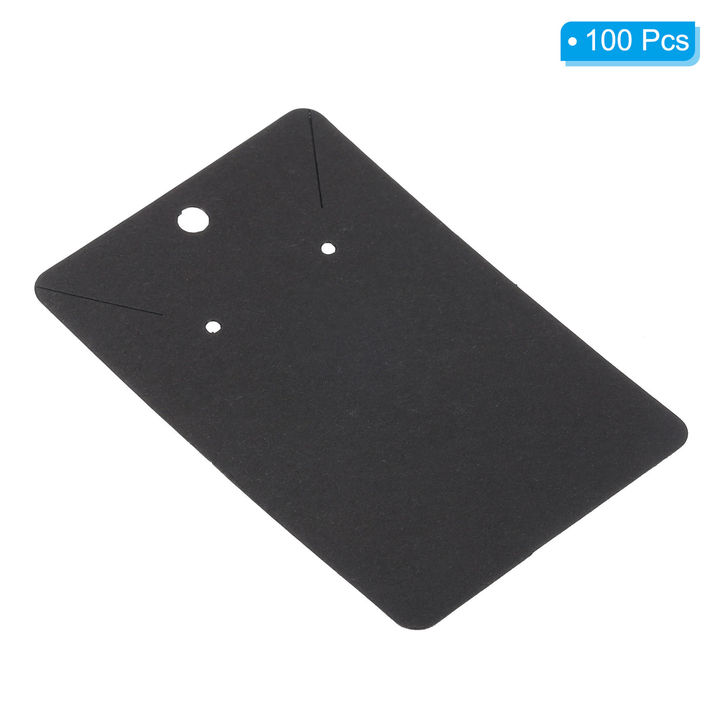 Harfington 2.5" x 3.5" Earring Display Card Necklace Card Rounded Display, Black 100pcs