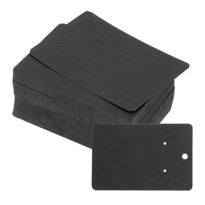 Harfington 2.5" x 3.5" Earring Display Card Necklace Card Rounded Display, Black 100pcs
