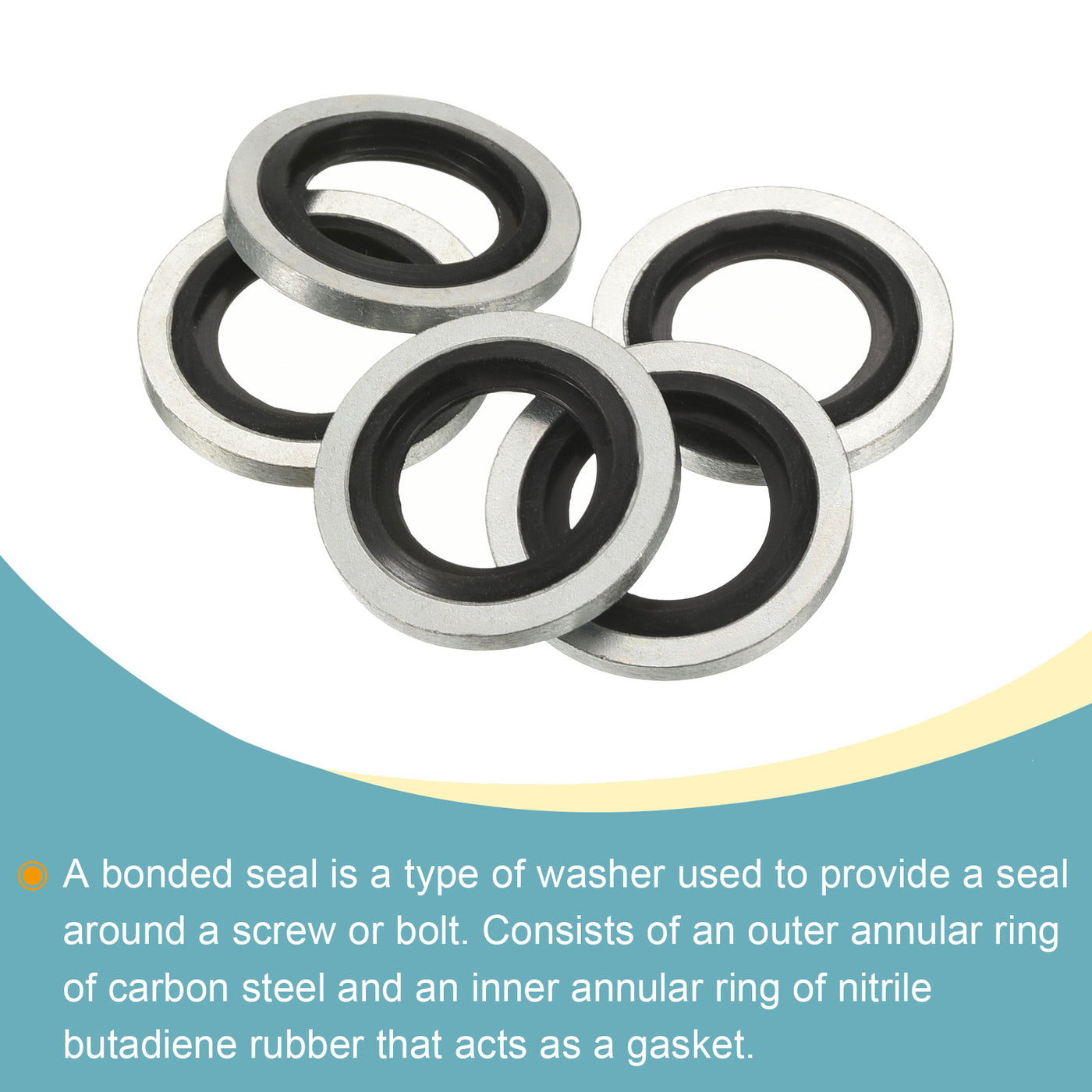Harfington Bonded Sealing Washers G Carbon Steel Nitrile Rubber Gaskets