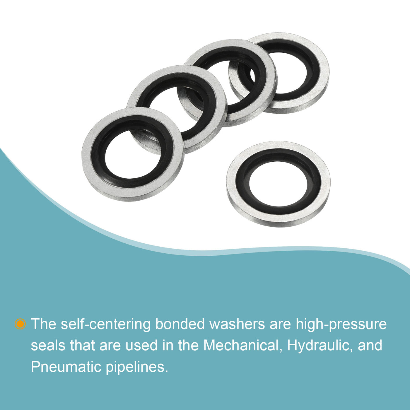 Harfington Bonded Sealing Washers G Carbon Steel Nitrile Rubber Gaskets