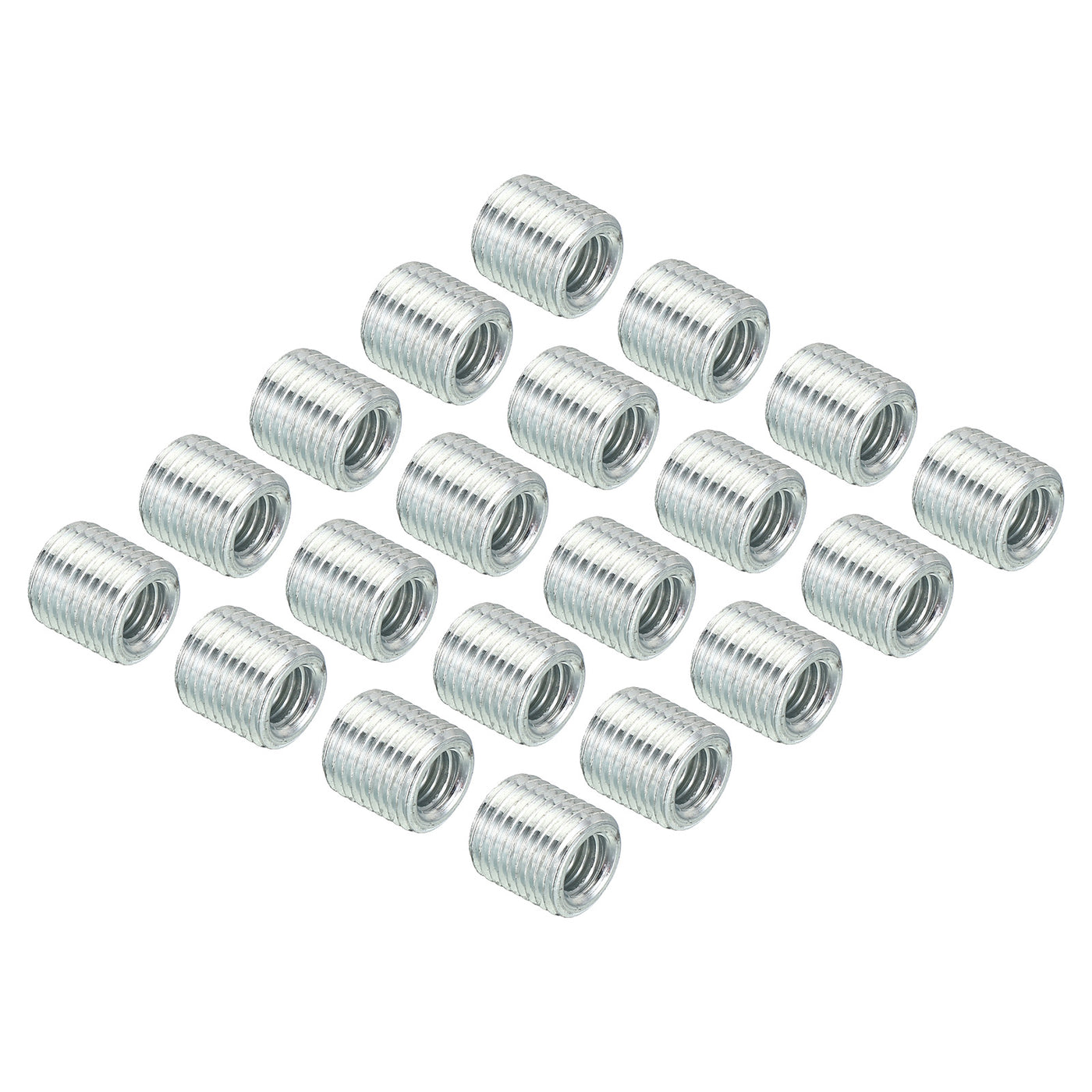 Harfington M10x1mm to M6x1mm Thread Adapters Sleeve Reducing Nut, 20 Pack 10mm Screw Conversion Nut Threaded Tube Coupler Connector Pipe Fitting
