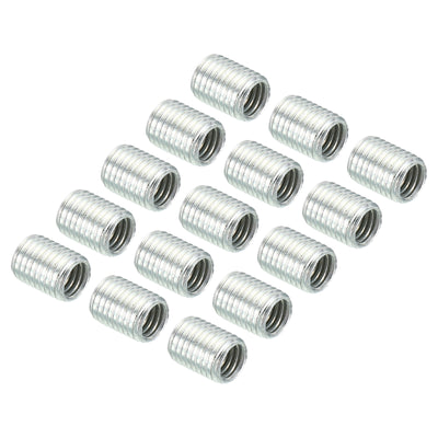 Harfington M8x1mm to M6x1mm Thread Adapters Sleeve Reducing Nut, 15 Pack 10mm Screw Conversion Nut Threaded Tube Coupler Connector Pipe Fitting