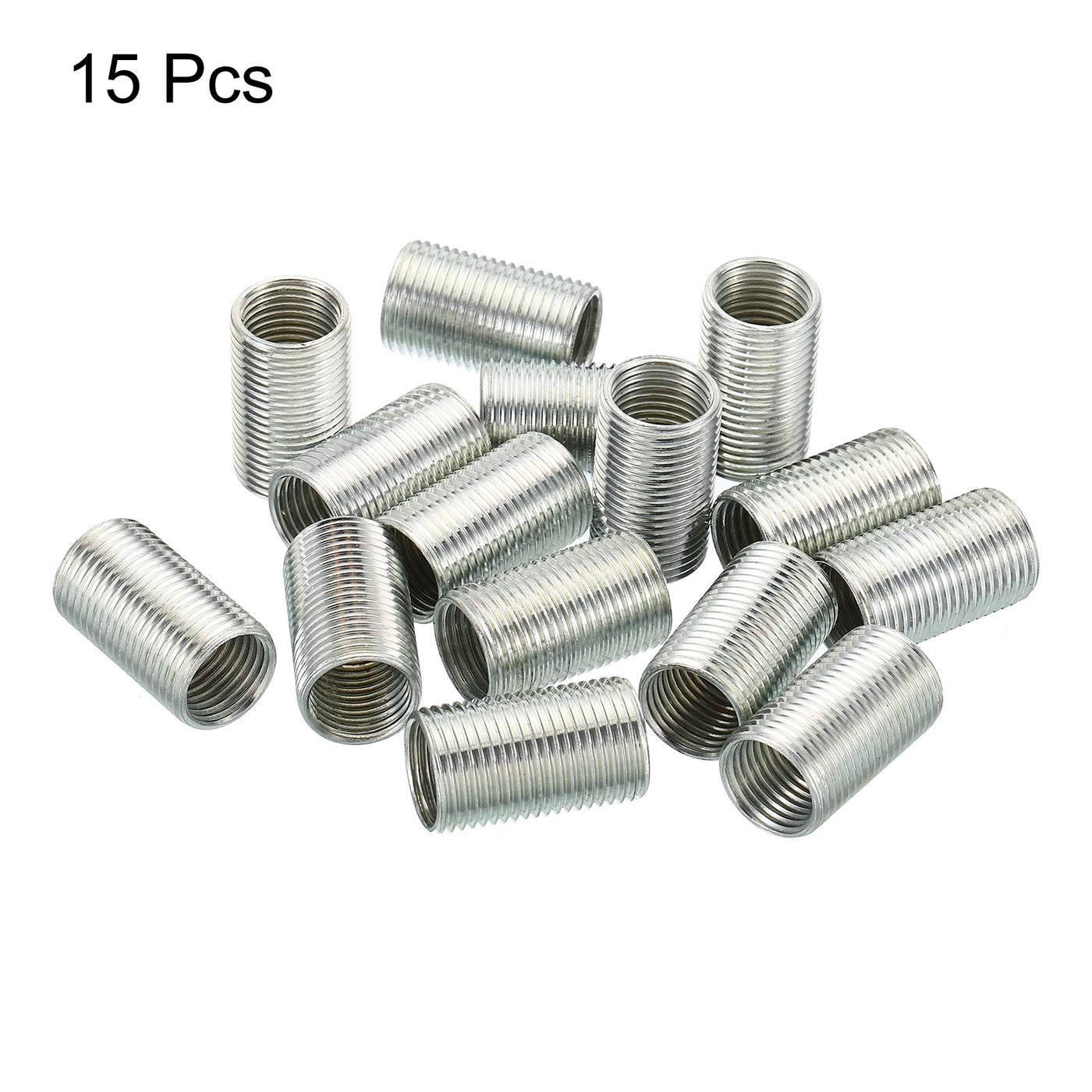 Harfington M12 to M10 Thread Adapters Sleeve Reducing Nut, 15 Pack 20mm Screw Conversion Nut Threaded Tube Coupler Connector Pipe Fitting