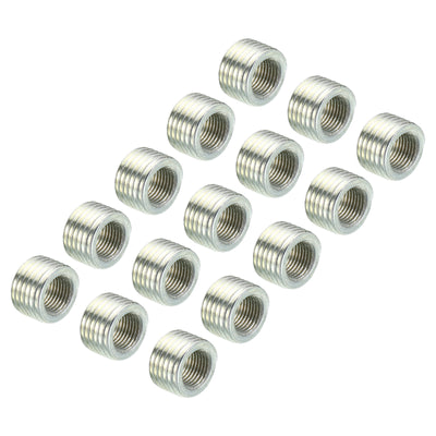 Harfington M16x1.5mm to M10x1mm Thread Adapters Sleeve Reducing Nut, 15 Pack 10mm Screw Conversion Nut Threaded Tube Coupler Connector Pipe Fitting
