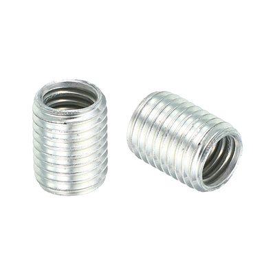 Harfington M8x1mm to M6x1mm Thread Adapters Sleeve Reducing Nut, 10 Pack 10mm Screw Conversion Nut Threaded Tube Coupler Connector Pipe Fitting