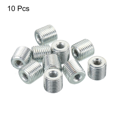 Harfington M10x1mm to M4x0.7mm Thread Adapters Sleeve Reducing Nut, 10 Pack 10mm Screw Conversion Nut Threaded Tube Coupler Connector Pipe Fitting