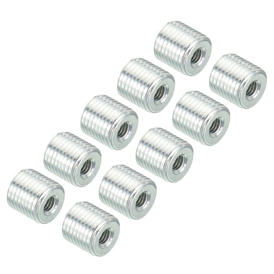 Harfington M10x1mm to M4x0.7mm Thread Adapters Sleeve Reducing Nut, 10 Pack 10mm Screw Conversion Nut Threaded Tube Coupler Connector Pipe Fitting