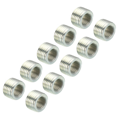 Harfington M16x1.5mm to M10x1mm Thread Adapters Sleeve Reducing Nut, 10 Pack 10mm Screw Conversion Nut Threaded Tube Coupler Connector Pipe Fitting