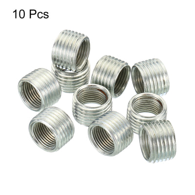 Harfington M16x1.5mm to M12x1mm Thread Adapters Sleeve Reducing Nut, 10 Pack 10mm Screw Conversion Nut Threaded Tube Coupler Connector Pipe Fitting