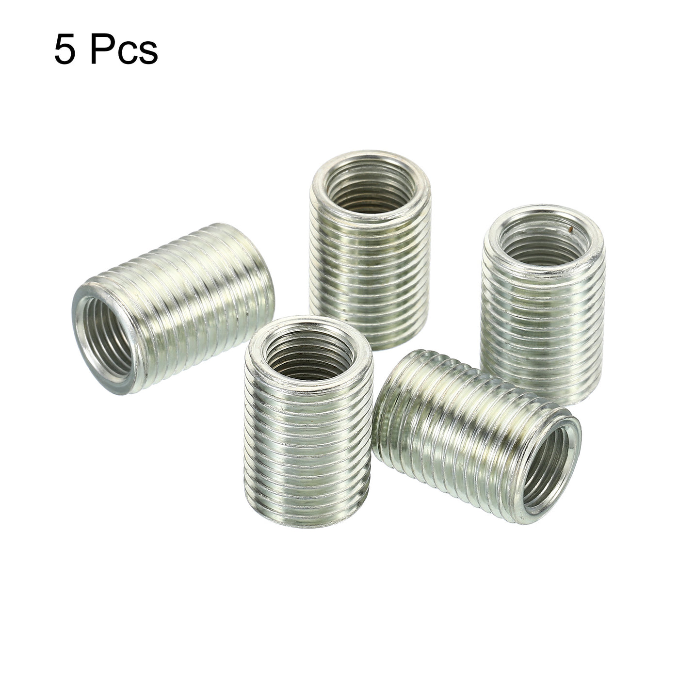 Harfington 9/16-18 to M10 Thread Adapters Sleeve Reducing Nut, 5 Pack 20mm Screw Conversion Nut Threaded Tube Coupler Connector Pipe Fitting