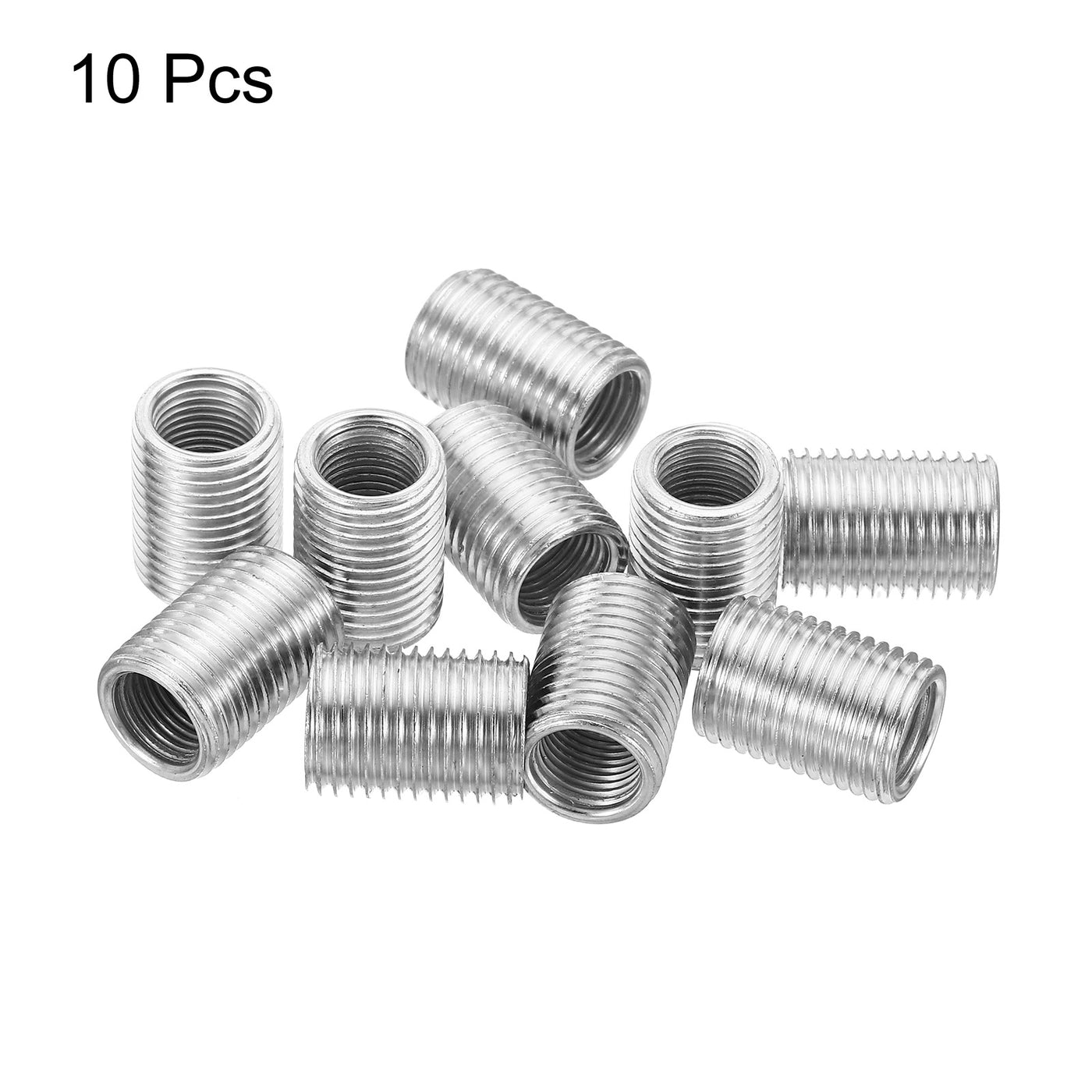 Harfington 9/16-18 to M10 Thread Adapters Sleeve Reducing Nut, 10 Pack 20mm Screw Conversion Nut Threaded Tube Coupler Connector Pipe Fitting