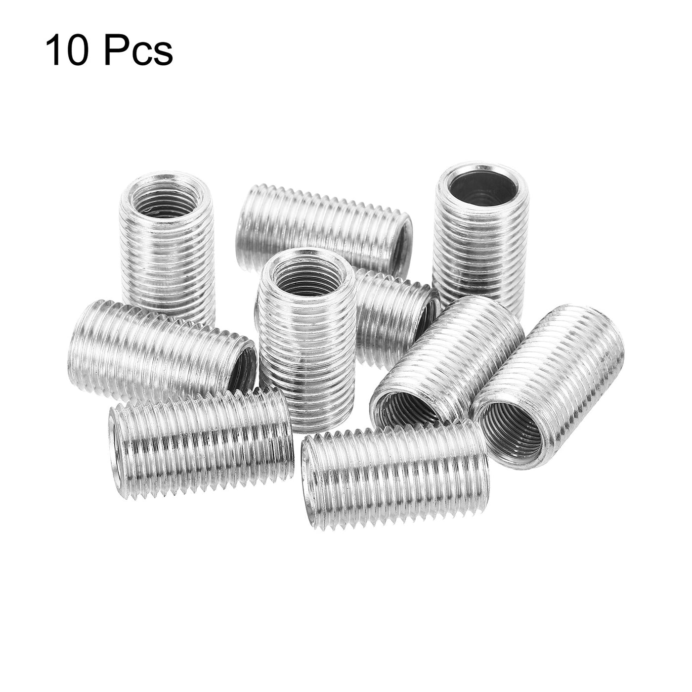Harfington 9/16-18 to 3/8-27 Thread Adapters Sleeve Reducing Nut, 10 Pack 25mm Screw Conversion Nut Threaded Tube Coupler Connector Pipe Fitting