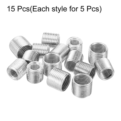 Harfington M10xM6 M10xM8 M12xM10 Thread Adapters Sleeve Reducing Nut, 1 Set 10mm Screw Conversion Nut Threaded Tube Coupler Connector Pipe Fitting