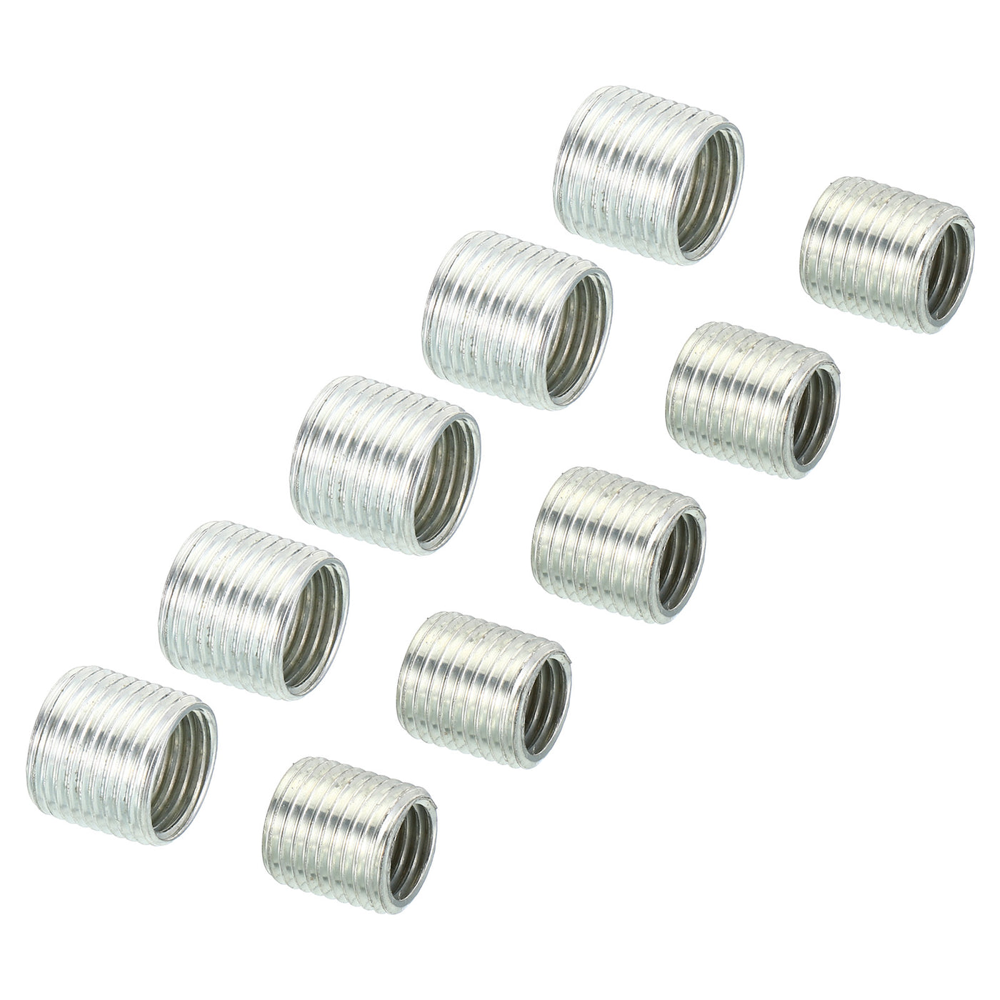 Harfington M10xM8 M12xM10 Thread Adapters Sleeve Reducing Nut, 1 Set 10mm Screw Conversion Nut Threaded Tube Coupler Connector Pipe Fitting