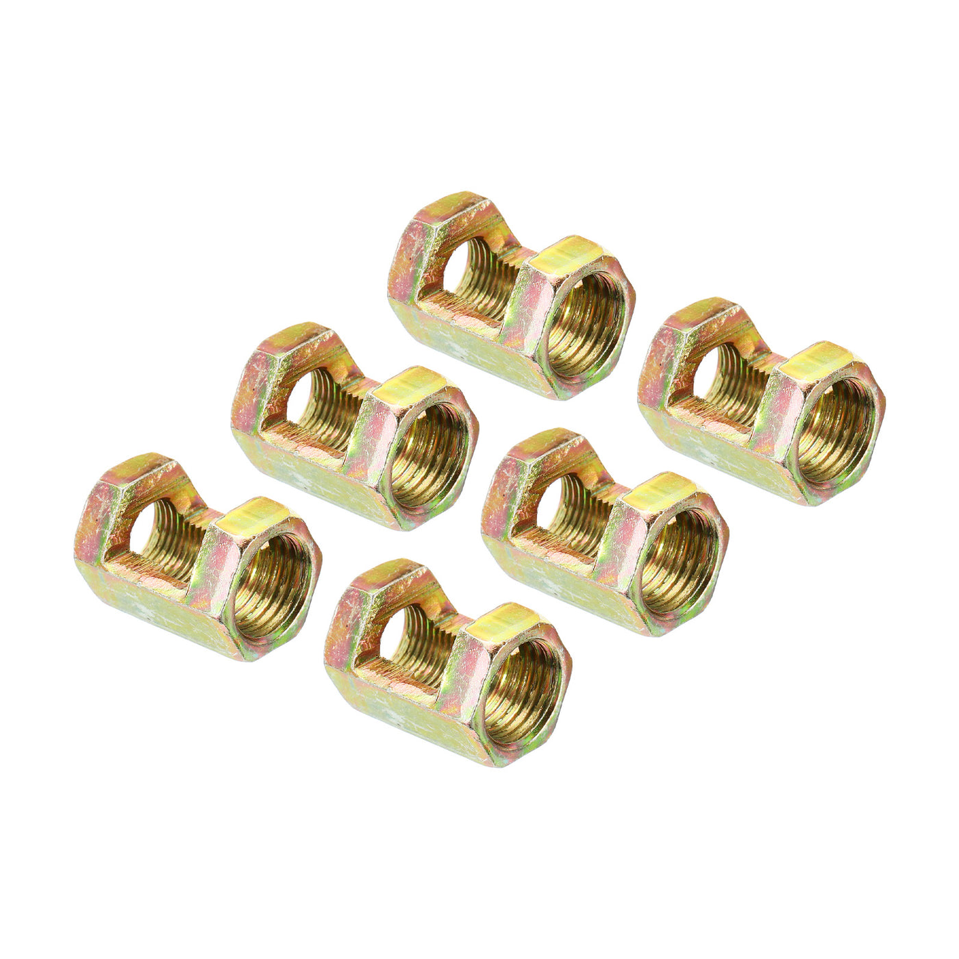 Harfington 1/8IP to 1/2-18 Hex Coupling Nut, 6 Pack Female Thread Connector 25mm Hexagonal Sleeve Nut Rod Bar Stud Tube Joint Adapter Hardware for Lamp Repair