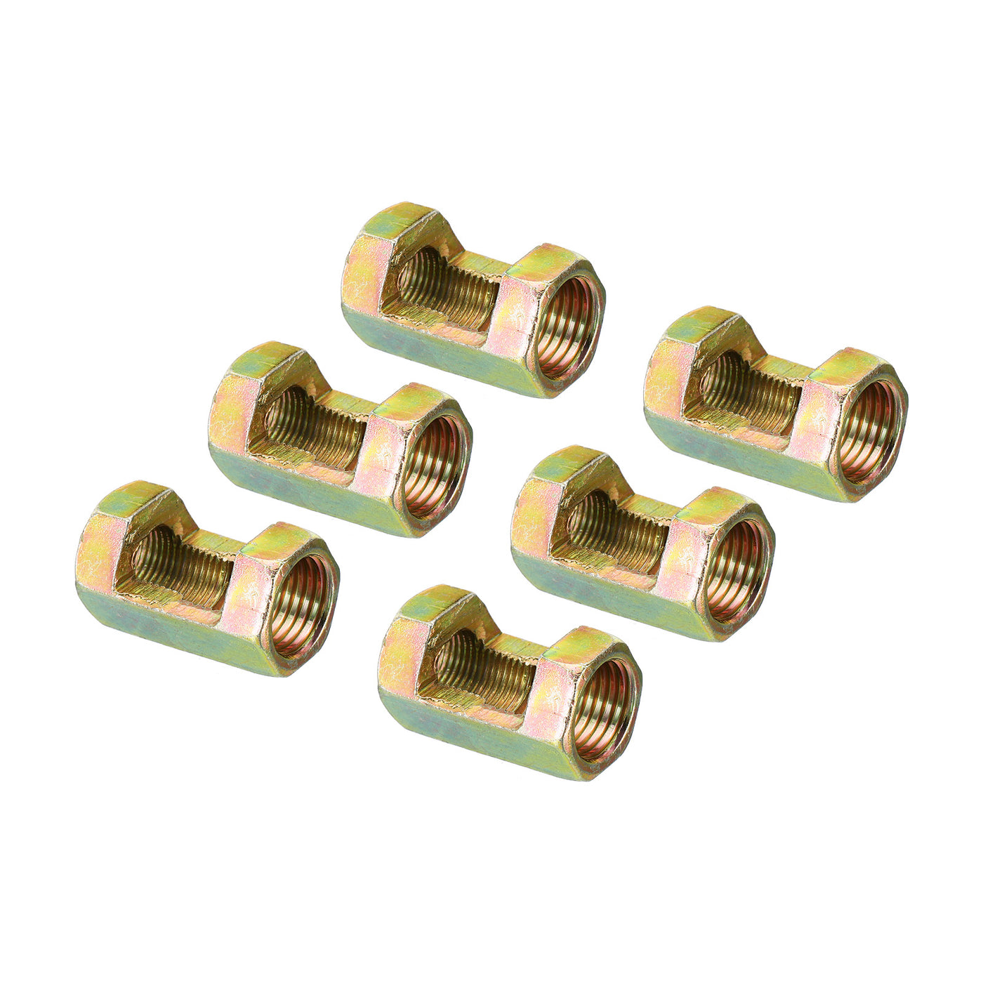 Harfington 1/8IP to 1/2-18 Hex Coupling Nut, 6 Pack Female Thread Connector 30mm Hexagonal Sleeve Nut Rod Bar Stud Tube Joint Adapter Hardware for Lamp Repair