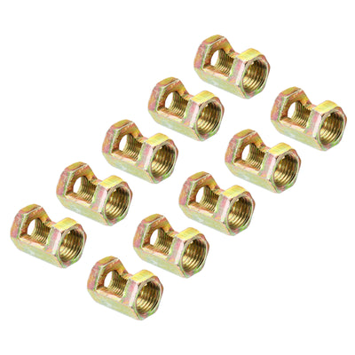 Harfington 1/8IP to 1/2-18 Hex Coupling Nut, 10 Pack Female Thread Connector 25mm Hexagonal Sleeve Nut Rod Bar Stud Tube Joint Adapter Hardware for Lamp Repair