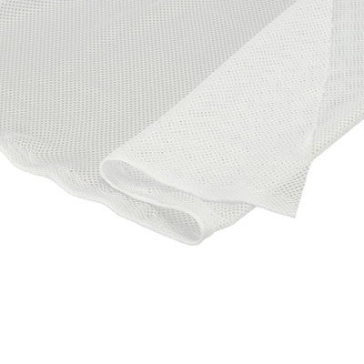 Harfington 59" Mesh Fabric Slightly Stretchy for Backpack Pocket, White 1 Yard