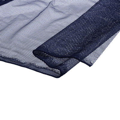 Harfington 59" Mesh Fabric Slightly Stretchy for Backpack Pocket, Dark Blue 1 Yard