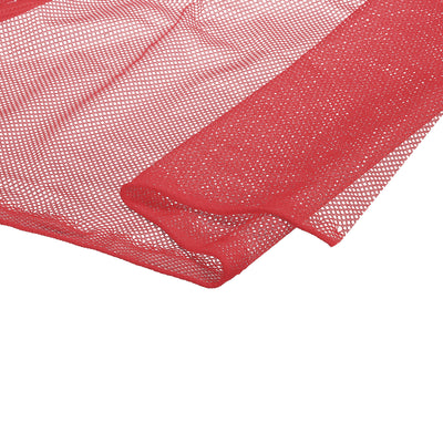 Harfington 59" Mesh Fabric Slightly Stretchy for Backpack Pocket, Dark Red 1 Yard